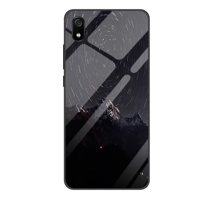 Для xiaomi redmi 7A чехол звездная звезда закаленное стекло+ ТПУ Край жесткий чехол s redmi 7A стеклянный чехол для xiaomi redmi 7 A сумка - Цвет: A9