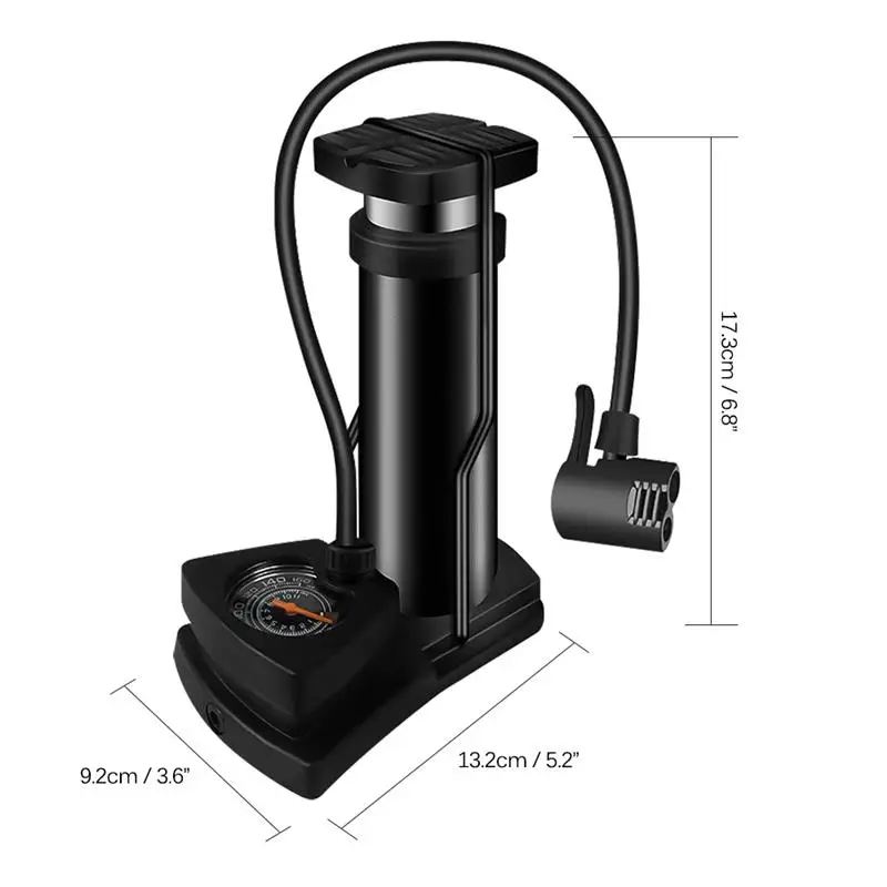 120PSI мотоциклетный велосипедный насос для шин, ножной активированный насос, шиномонтажный манометр, игла для надувания, Надувное устройство, клапан