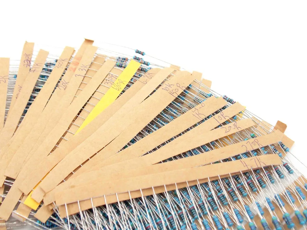 30 видов 1/4 Вт Сопротивление 1% точность металлическая пленка мешок резистора 600 шт