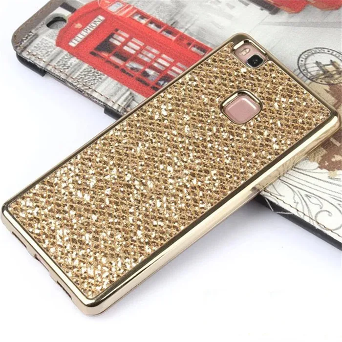 Gold Чехол для huawei P8 Lite P8 P9 P10 Lite милый блестящий чехол для телефона, чехол для huawei P10 Lite, силиконовый мягкий милый чехол - Цвет: Gold
