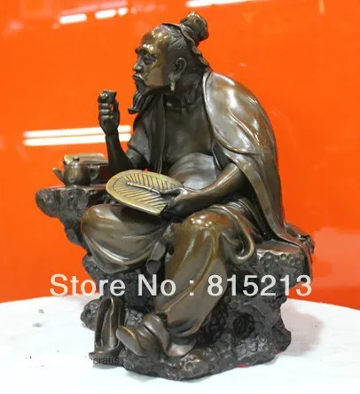 427 Китайская народная культура Ручная Работа аккуратная Чистая Бронзовая статуя