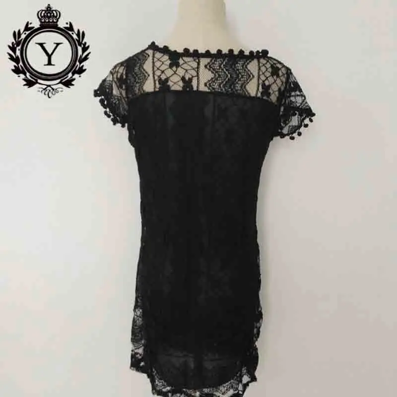 COUTUDI Summer Dress Sexy Women Casual Sleeveless Beach Short Tassel Black White Mini Lace Vestidos Plus Size S-5XL | Женская одежда