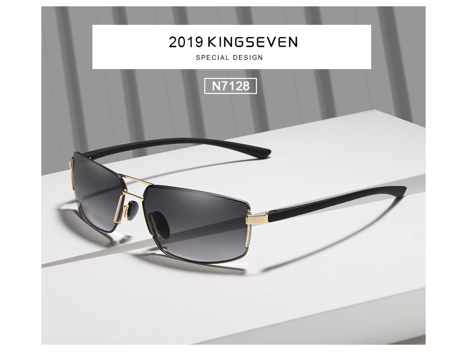 KINGSEVEN, фирменные дизайнерские солнцезащитные очки для мужчин, для вождения, квадратная оправа, солнцезащитные очки, мужские, классические, унисекс, очки Gafas