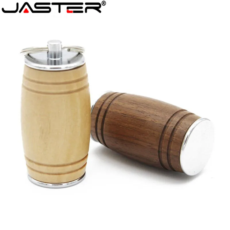 JASTER можно настроить DIY логотип натуральный пивной бочонок Usb 2,0 флэш-накопитель клен орех