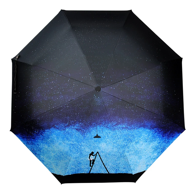 Деловой полностью автоматический зонт от солнца дождя для женщин и мужчин