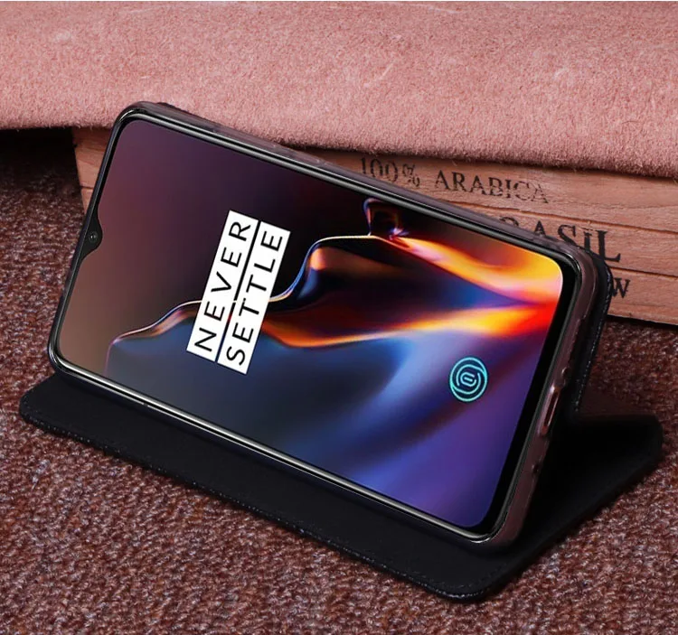Oneplus 6t Genuine Case Leather Cover One Plus 6T Back for 1+6T Full Flip Soft silicone edge OP6T Hard Frosted | Мобильные телефоны