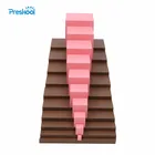 Коричневая лестница и розовая башня Монтессори, детская игрушка для раннего развития детей дошкольного возраста, игрушки