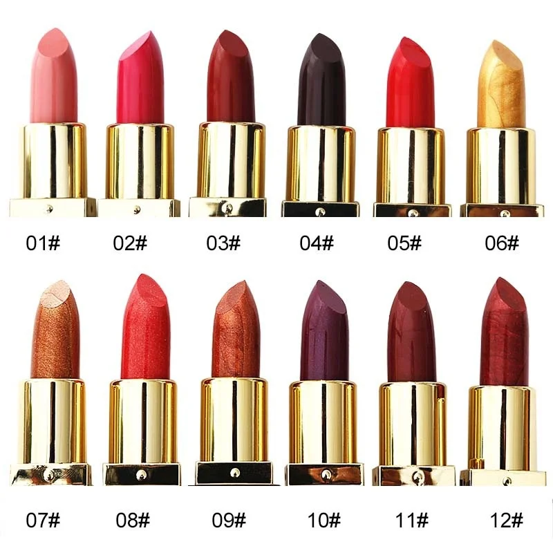 2018 металлическое мерцание Губная помада макияж матовый пигмент