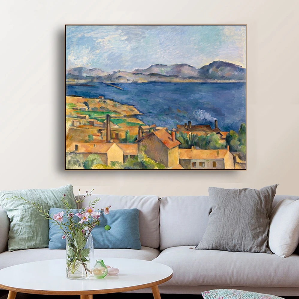 Estek Bay из Марселя Cezanne Wall Art Холст с печатью постера живопись каллиграфический