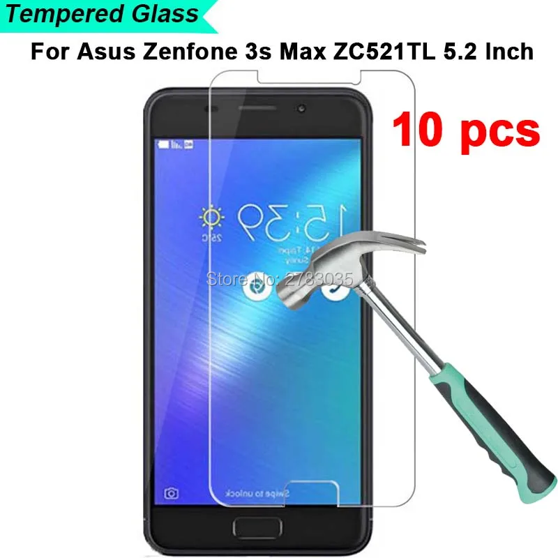 

10 Pcs/Lot For Asus Zenfone 3s Max ZC521TL 5.2" 9H Hardness 2.5D Ultra-thin Toughened Tempered Glass Film Screen Protector Guard
