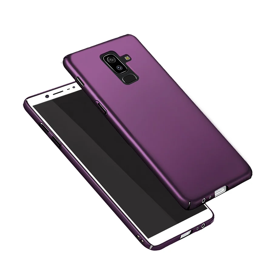Роскошный модный чехол для Samsung Galaxy J8 2018 360 жесткий поликарбонатный фиолетовый