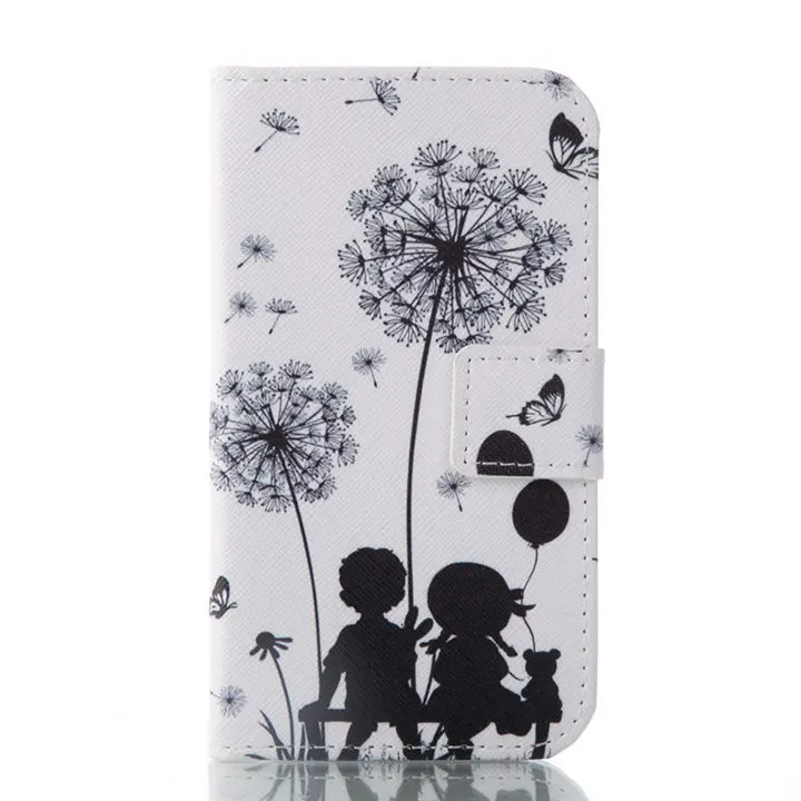 Couple Dandelion Кожаный чехол-книжка чехол для samsung Galaxy J1 SM J100H J100F Капа J1Mini J105 милый чехол для J1 J120F С Откидывающейся Крышкой и функцией подставки P06Z - Цвет: Couple Dandelion