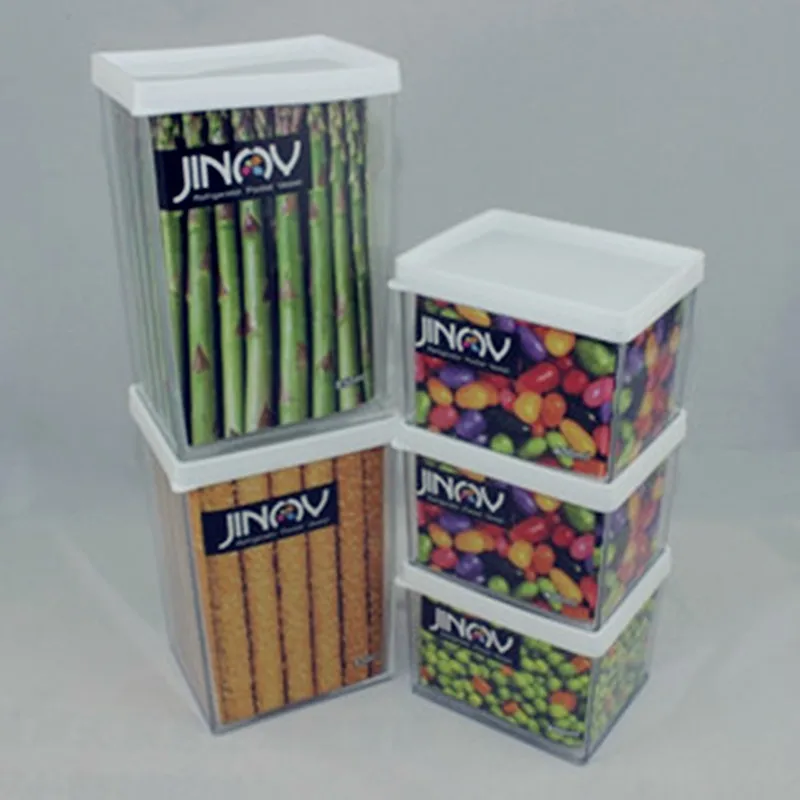 

2015 Limited Direct Selling Spices Mason Jar Derlook Square Canister Plastic Storage Box Cans Preserved Fruit Ceremoniously Tank