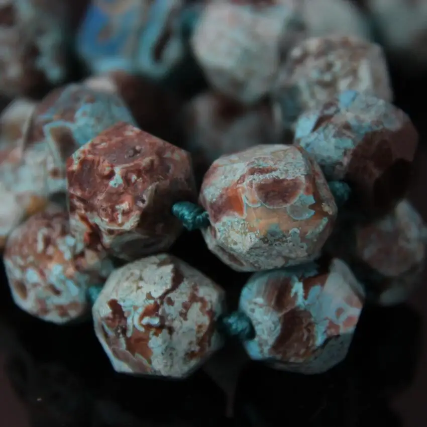 15 5 &quot/нитка натуральный синий океан камень Граненый Самородки Подвески Бусины