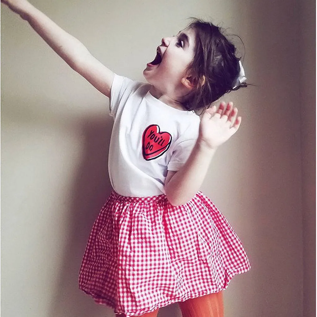 Комплекты одежды для маленьких девочек летние хлопковые топы с короткими