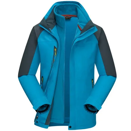 lake blue LoClimb 3 в 1 брендовые зимние походные куртки для женщин, уличные походные лыжные спортивные пальто, водонепроницаемые женские ветровки, AW105 - Цвет: lake blue
