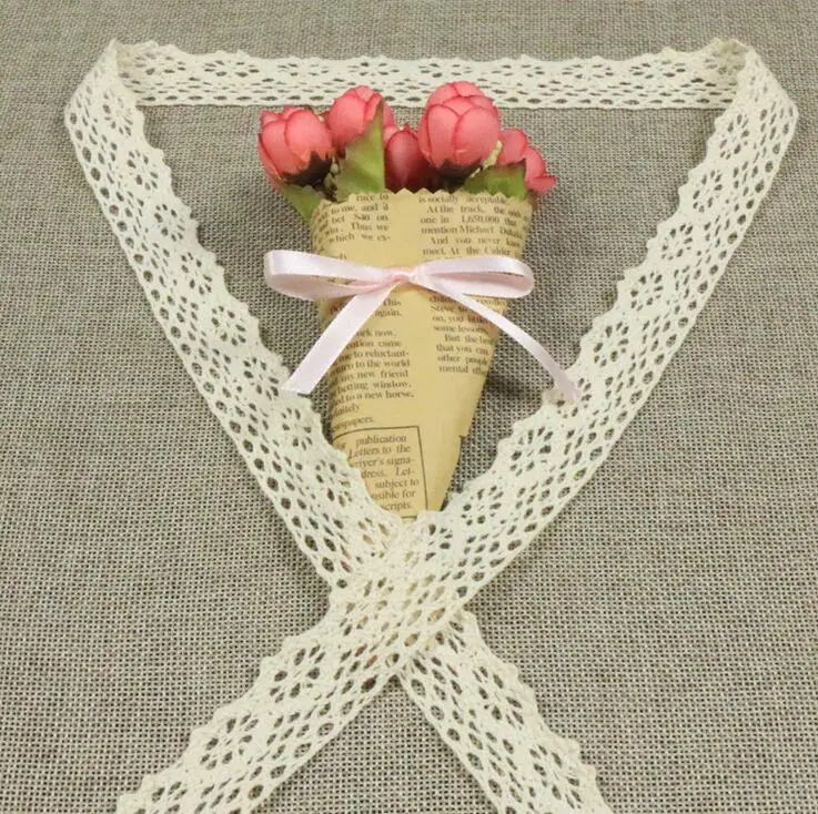 10 ярдов 2 5 см оптом и в розницу винтажные хлопковые кроше волнистые узоры кружева