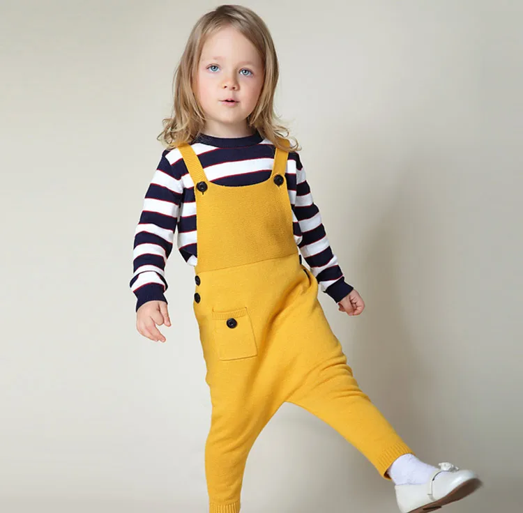 Детские осенние трикотажные комбинезоны с карманами|harem pants kids|pants kidskids harem |