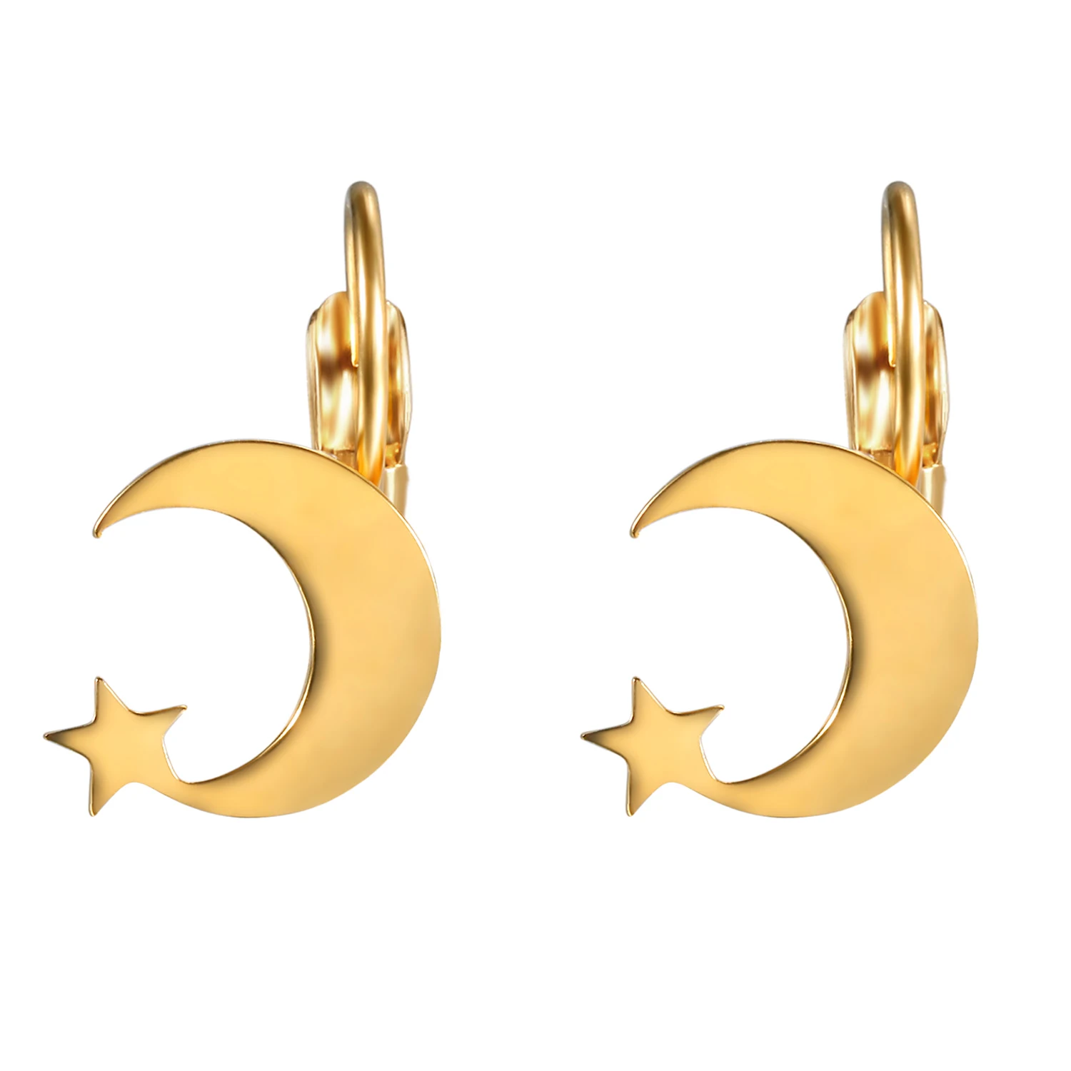 Женские серьги из нержавеющей стали с подвеской крестом и цветком|Серьги-клипсы|