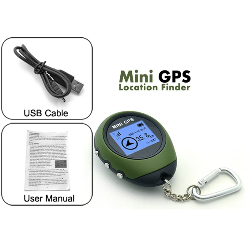 Портативный мини ручной gps трекер на брелке локатор поиска пути следования