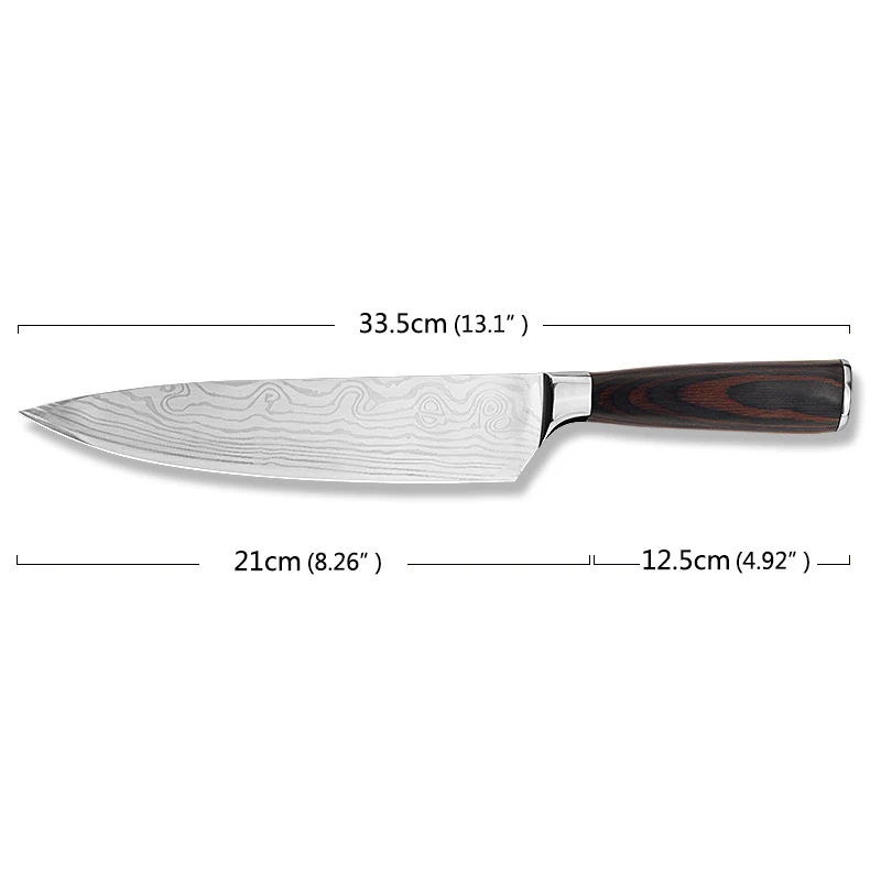 8 &quotНержавеющая сталь шеф повар Ножи овощей фруктов резак Sharp мясо Тесак