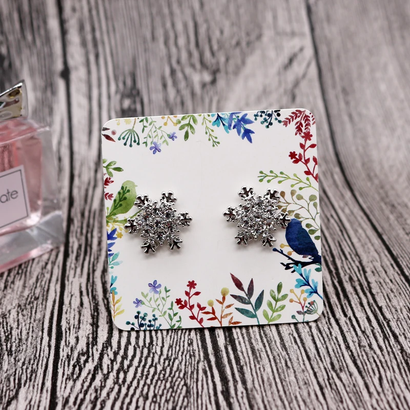 100 шт./лот серьги из белой бумаги дизайн с карточками и листьями украшения заколки