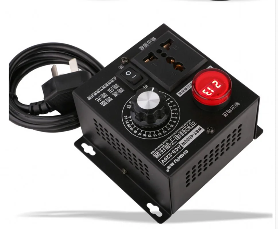 

AC220V 4000W High Power Thyristor Electronic Regulator Variable Speed Regulator Thermostat