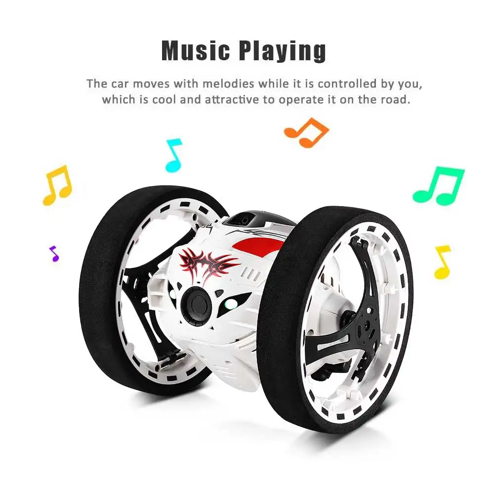 Mini Bounce Car 2.4GHz RC with Flexible Wheels Rotation LED Light Remote Control Robot Toys for Gift | Игрушки и хобби