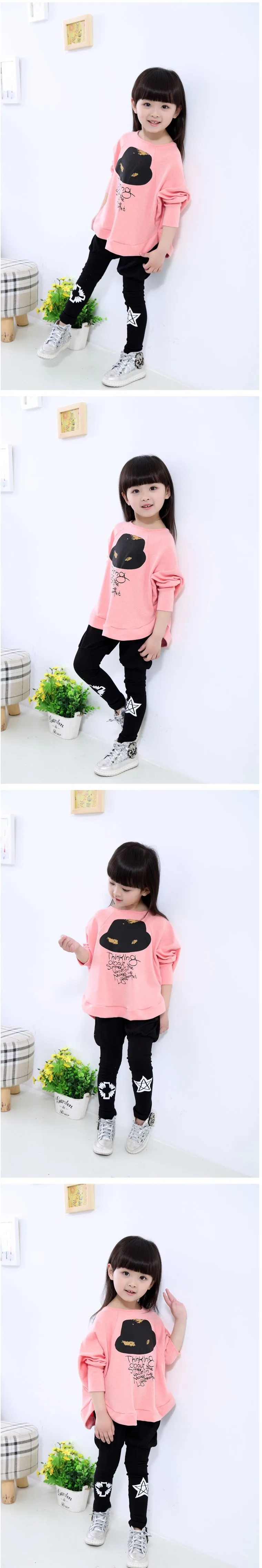 Г. Лидер продаж, модные хлопковые Свободные толстовки с капюшоном для девочек одежда с рукавами «летучая мышь» для маленьких девочек от 2 до 15 лет