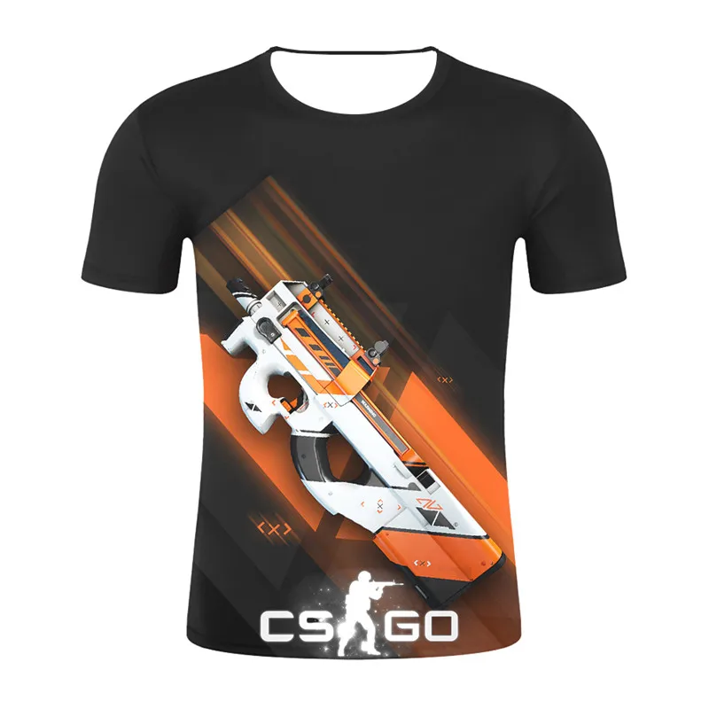 2019 футболка для геймеров с противовесным ударом по всему миру CSGO 3D мужская