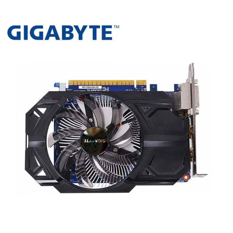 Видеокарта GIGABYTE GTX 750 ti 2 Гб 128 бит GDDR5 видеокарты для nVIDIA Geforce 750Ti Hdmi Dvi б/у VGA