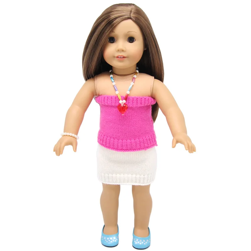 4 стиля американская кукла для девочек хрустальные бусы ожерелья подходит 18