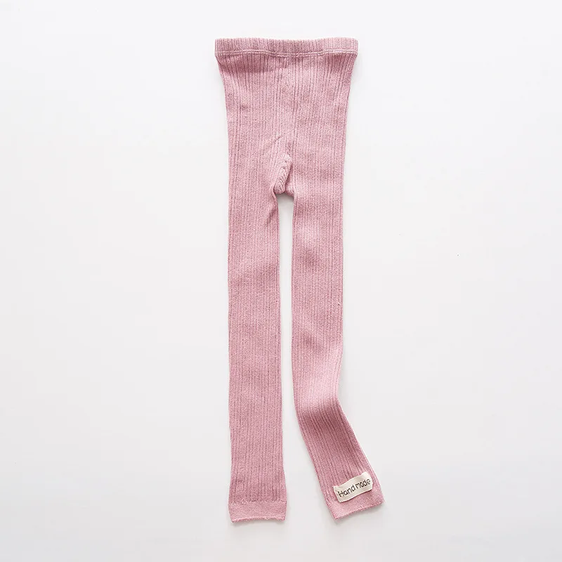 pink Детские леггинсы для детей 3-8 лет, хлопковые колготки, однотонные леггинсы, штаны для девочек, брюки, штаны с рисунком - Цвет: pink