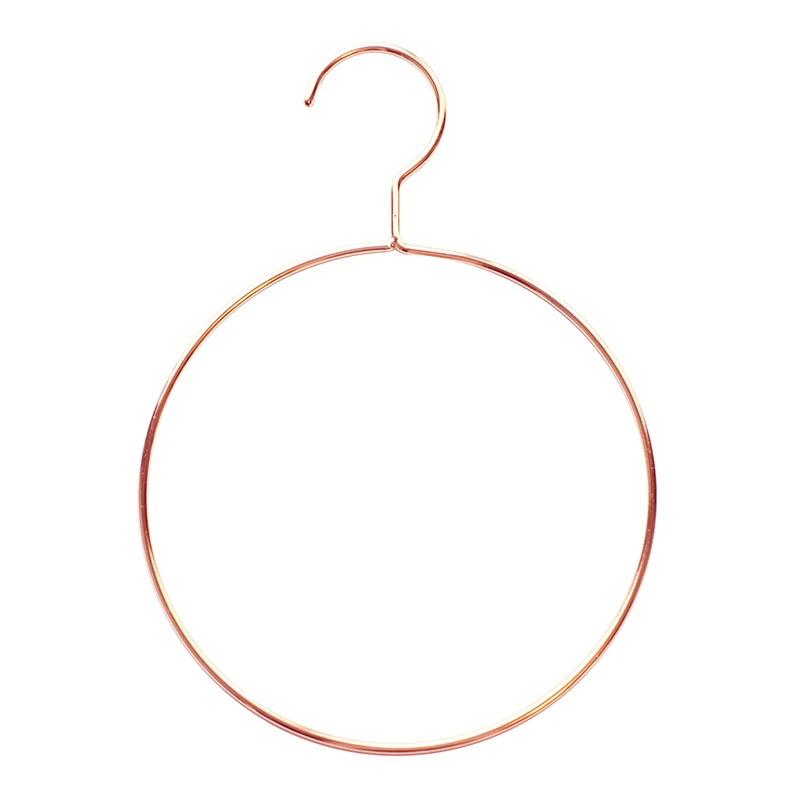 A1Rose gold Нордический стиль розовое золото железные круглые квадратной формы вешалки настенный стеллаж для хранения с крючком Домашний Органайзер Декор инструмент для одежды галстук полотенце - Цвет: A1Rose gold