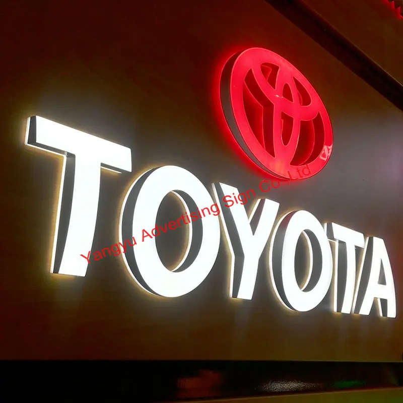 3D наружная светодиодная вывеска из нержавеющей стали на заказ|Светодиодные