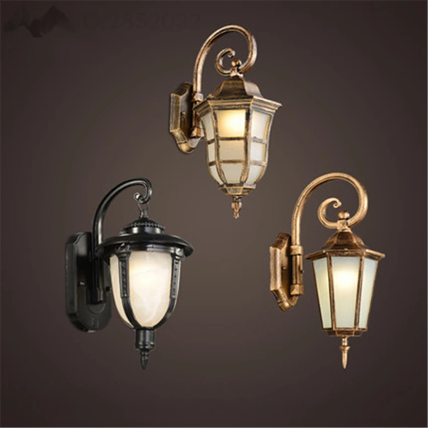Vintage Sconce LED Lights iron Wall Lamp Aisle Garage Outdoor Nordic retro glass wall lamp lighting | Лампы и освещение