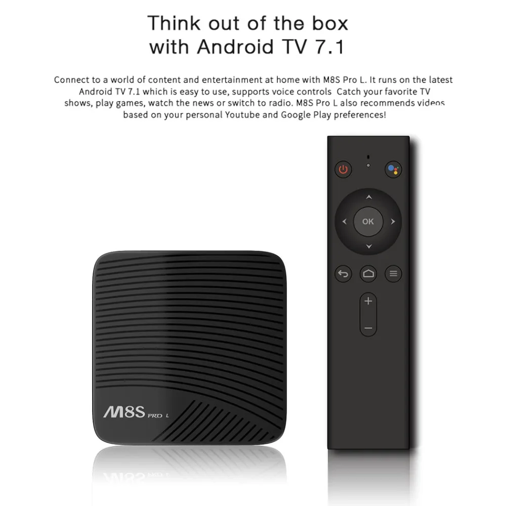 Mecool M8S PRO L Android tv Box 4K смарт бокс 3 ГБ 32 ТВ приставка Amlogic S912 Отт IP HD wifi Поддержка