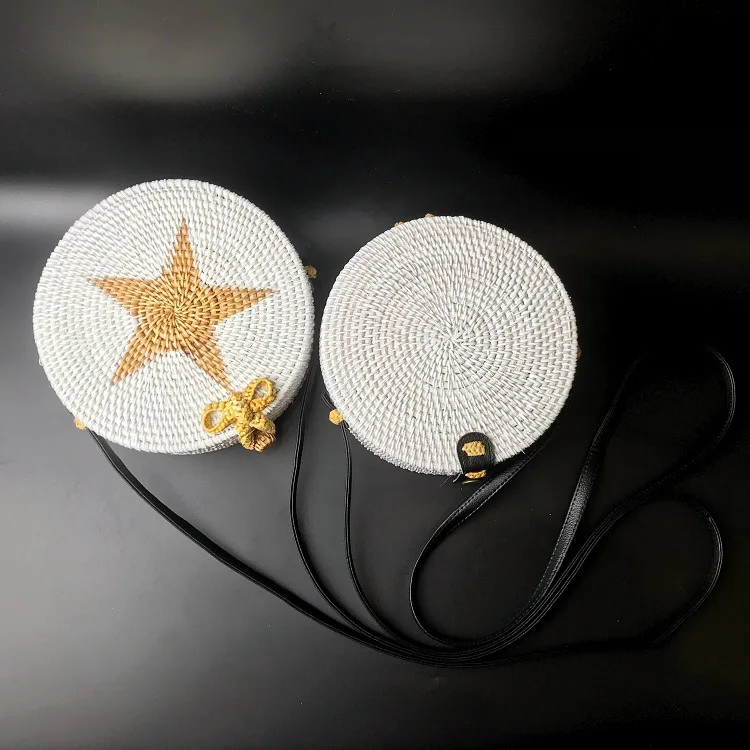 Вьетнамский Круглый мешок из ротанга ins с тем же абзацем ручная тканая сумка wild