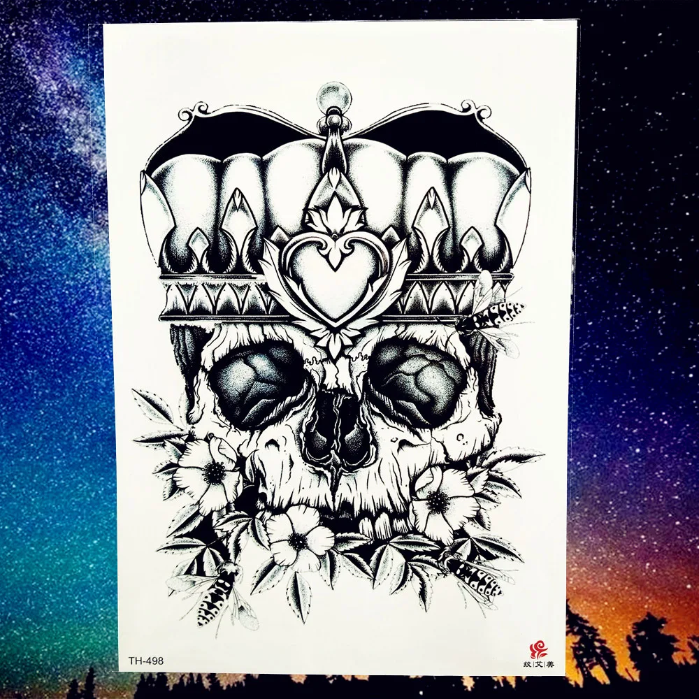 Временная тату наклейка REJASKI на Хэллоуин мультяшный маленький единорог лиса