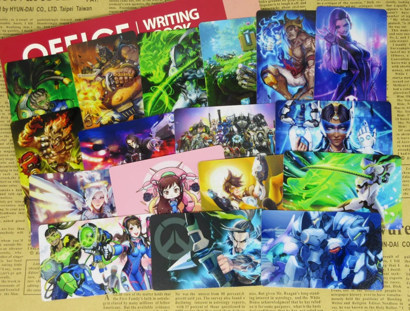 35 шт. OW Heroes Card sticker s Горячие онлайн персонажи видеоигр Dva Genji Tracer Mei Sombra Doomfist Коллекционная наклейка Новинка