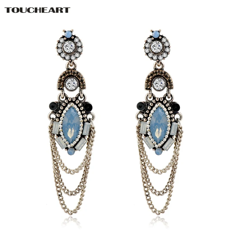 Женские Висячие серьги TOUCHEART черные висячие подвески в стиле ретро серебристого