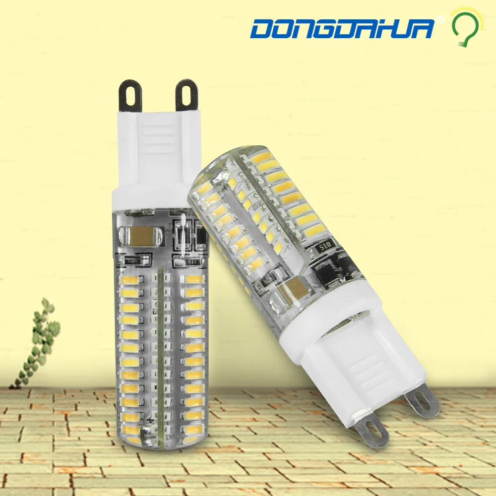 G9 LED зерновых лампы AC220V 3014 3 Вт 5 кристалл светодиодные свечи силиконовые заменить