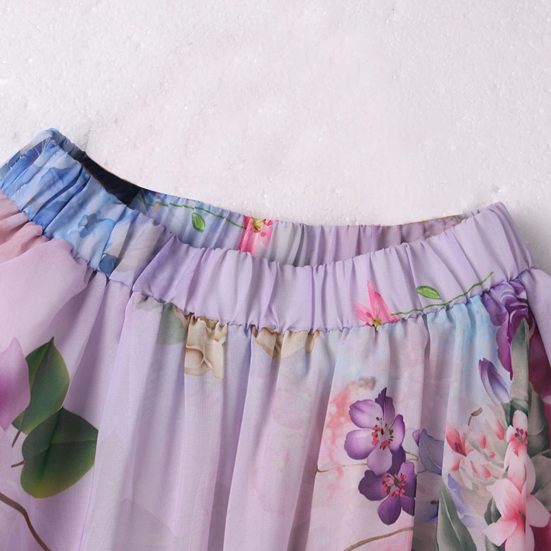 Boho женские летние цветочные печати длинные юбки для дам Мода Высокая талия Горячие плиссированные пляжные повседневные шифоновые длинные юбки