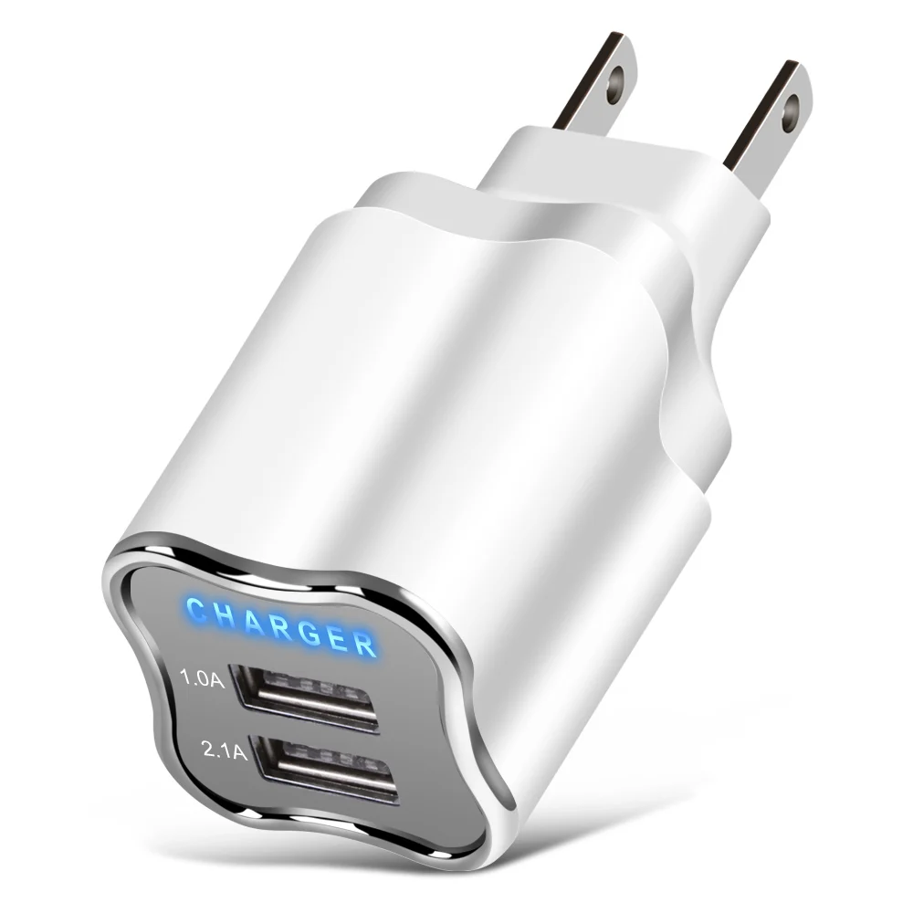 USB Зарядное устройство 5V 2A мобильного телефона 2 порта ЕС/штепсельная вилка американского стандарта дорожное настенное зарядное Зарядное устройство адаптер для iPhone iPad samsung Xiaomi Зарядка для телефона планшета
