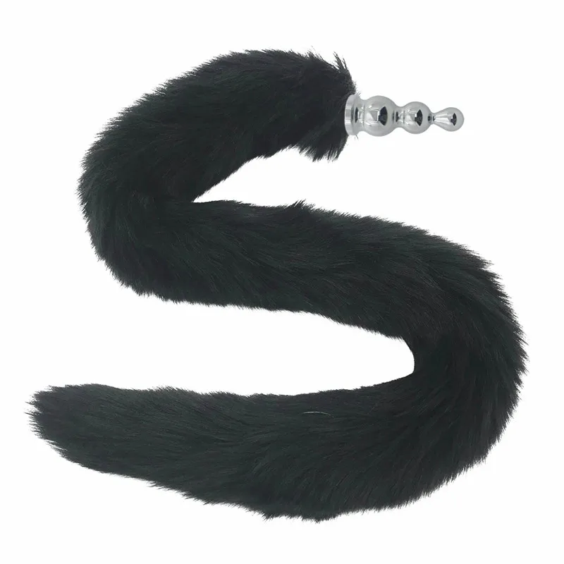 80 см длинный хвост новинка лисий анальная пробка из металла Анальная простата