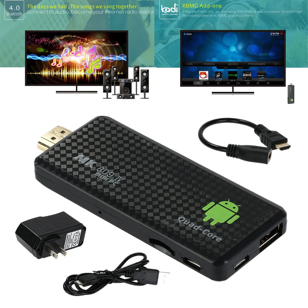 MK809III Android 5 1 ТВ палка ключ HDMI мини ПК четырехъядерный рок чип RK3229 2G/8G Wifi XBMC DLAN Bluetooth
