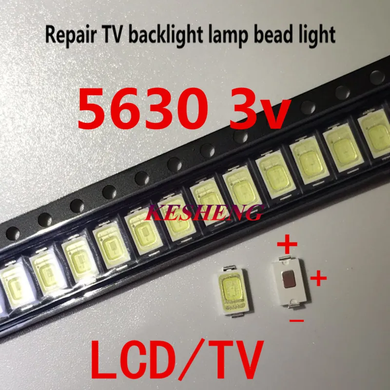 50 шт./5630 3 в 0 5 Вт 5730 led холодный белый LED подсветка ЖК-экран для применение 2D TV |