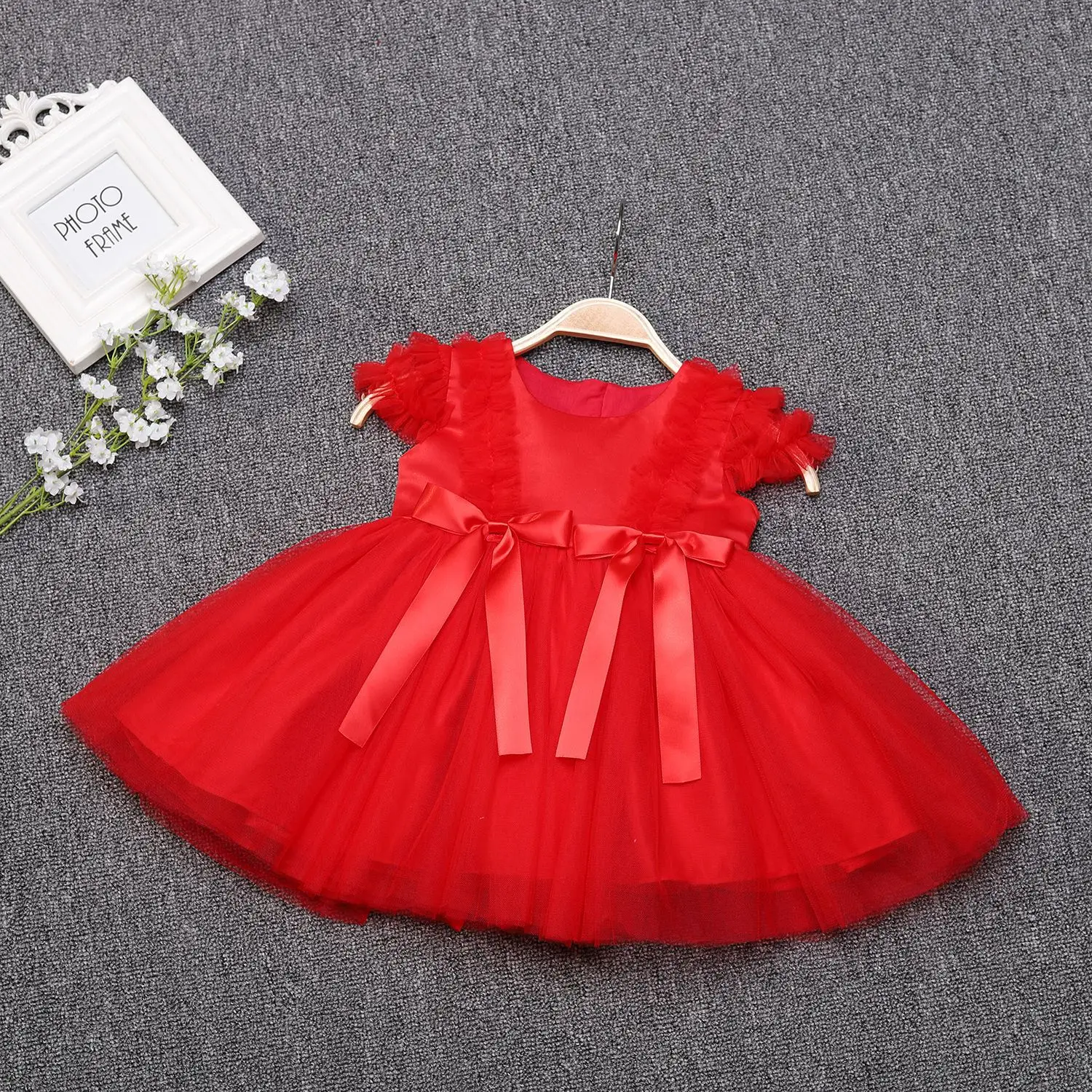 Синее летнее красное платье для маленьких девочек от 0 до 24 месяцев милое