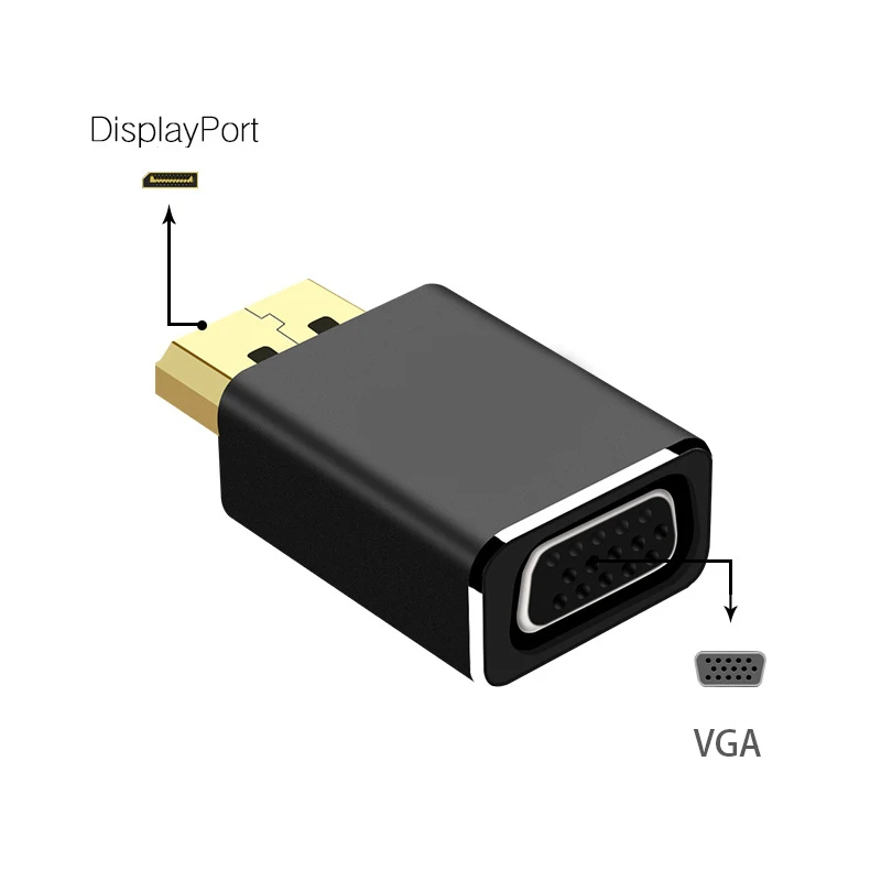 Переходник DP DisplayPort папа-VGA мама кабель-преобразователь для видео и аудио