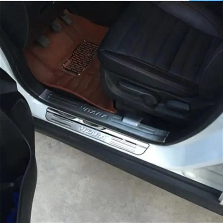 Нержавеющая сталь Накладки для порогов автомобиля 8 шт./компл. автомобильные аксессуары для Suzuki vitara - Цвет: 3